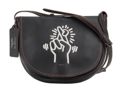 Keith Haring Crossbody, Leather, Black, A1721, 2*